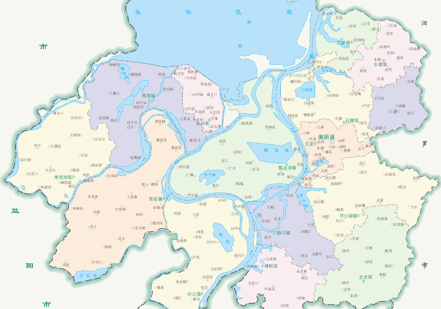 湘阴地图高清图片(图1)