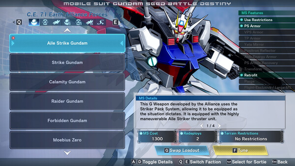 机动战士 GUNDAM SEED 激斗命运 复刻版 v1.0.1（MOBILE SUIT GUNDAM SEED BATTLE DESTINY REMASTERED）免安装中文版下载(图5)